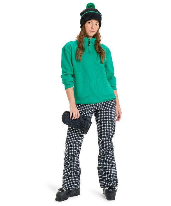 ROXY ウィメンズ MOONRISING FLEECE スノー ベースレイヤー ハーフジップトップス ハンドポケット・サムホール付き 【25-26SNOWモデル】 GNW0 / S