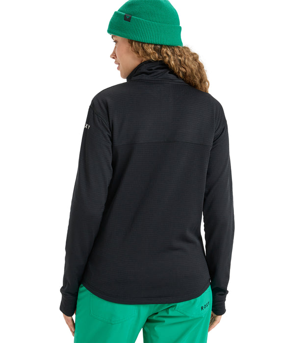 ROXY ウィメンズ VERTERE FULL ZIP スノー ベースレイヤー 古十プレイヤートップス ハイカラー 【25-26SNOWモデル】 KVJ0 / S