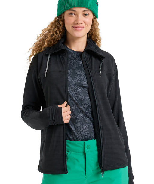 ROXY ウィメンズ VERTERE FULL ZIP スノー ベースレイヤー 古十プレイヤートップス ハイカラー 【25-26SNOWモデル】 KVJ0 / S