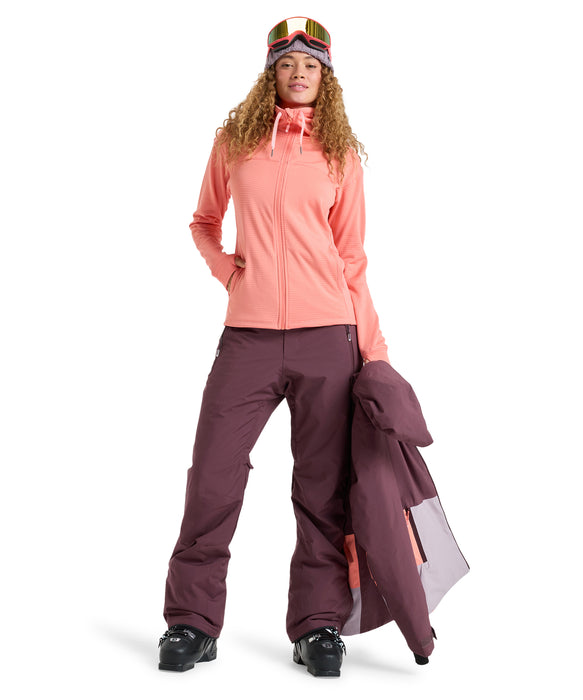 ROXY ウィメンズ VERTERE FULL ZIP スノー ベースレイヤー 古十プレイヤートップス ハイカラー 【25-26SNOWモデル】 NKN0 / S