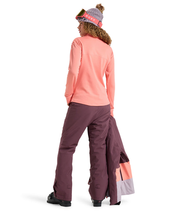 ROXY ウィメンズ VERTERE FULL ZIP スノー ベースレイヤー 古十プレイヤートップス ハイカラー 【25-26SNOWモデル】 NKN0 / S
