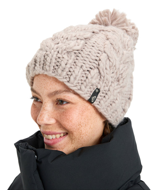 ROXY ウィメンズ WINTER BEANIE ケーブル編みビーニー ポンポン 【25-26SNOWモデル】 SJN0 / F