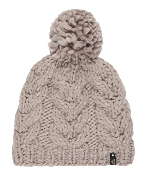 ROXY ウィメンズ WINTER BEANIE ケーブル編みビーニー ポンポン 【25-26SNOWモデル】 SJN0 / F