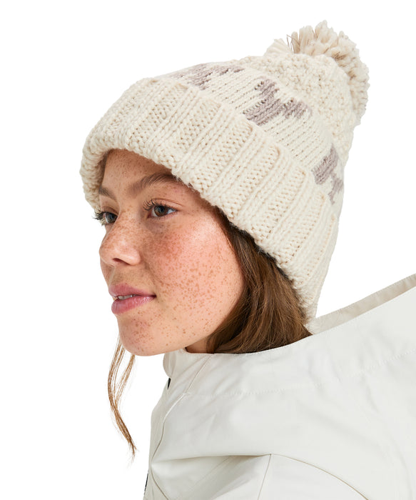 ROXY ウィメンズ TONIC BEANIE ビーニー ジャガードROXYロゴ 【25-26SNOWモデル】 WCF0 / F