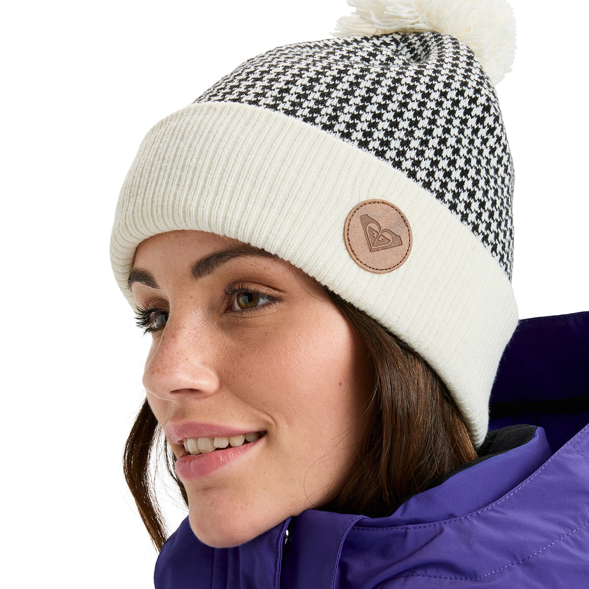 OUTLET】ROXY ウィメンズ ICEVALLEY BEANIE ビーニー 千鳥格子