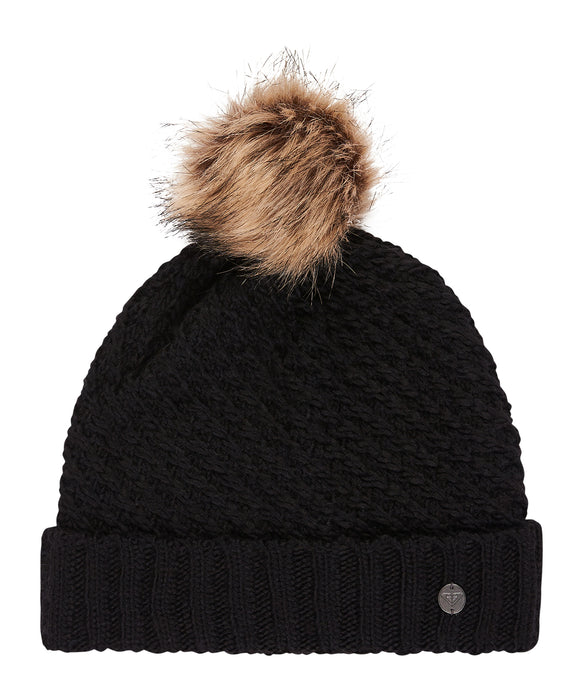 ROXY ウィメンズ BLIZZARD BEANIE ビーニー フリースライナー付き 保湿 ポンポン【25-26SNOWモデル】 KVJ0 / F