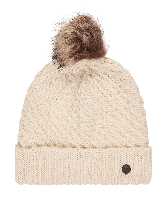 ROXY ウィメンズ BLIZZARD BEANIE ビーニー フリースライナー付き 保湿 ポンポン【25-26SNOWモデル】 WCF0 / F