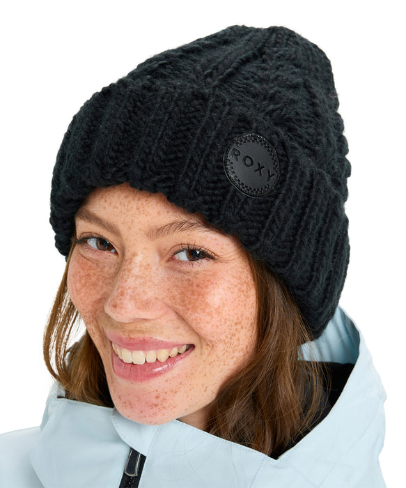 ROXY ウィメンズ TRAM BEANIE ケーブルニットビーニー 【25