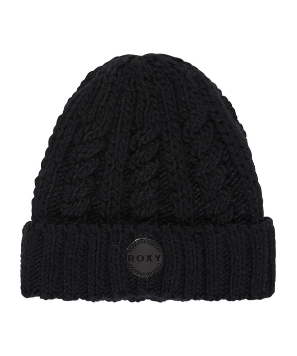 ROXY ウィメンズ TRAM BEANIE  ケーブルニットビーニー 【25-26SNOWモデル】 KVJ0 / F