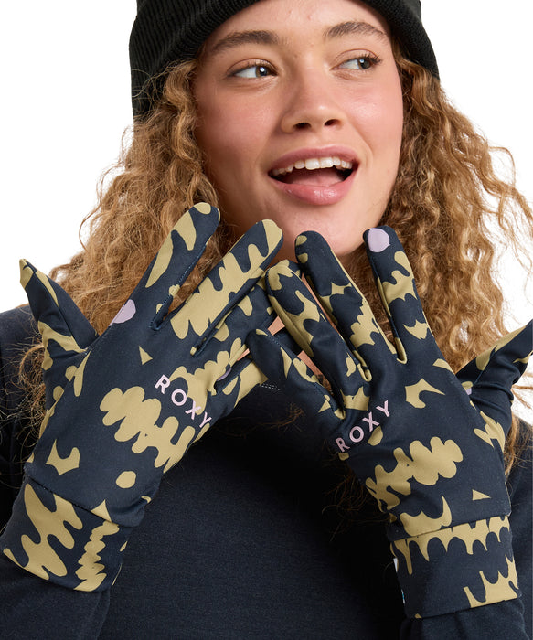 ROXY ウィメンズ HYDROSMART LINER GLOVES スノーグローブ 手袋 タッチパネル対応 【25-26SNOWモデル】 TMG1 / S