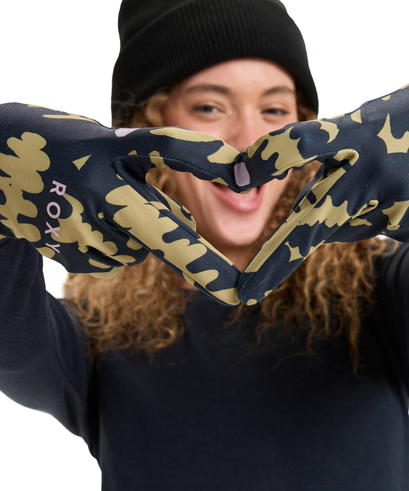 ROXY ウィメンズ HYDROSMART LINER GLOVES スノーグローブ 手袋 タッチパネル対応 【25-26SNOWモデル】 TMG1 / S