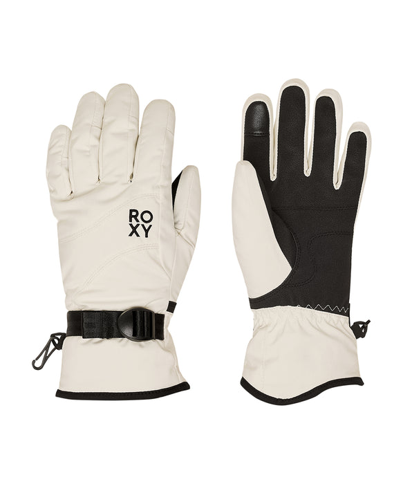 ROXY ウィメンズ ROXY JETTY SOLID GLOVES スノーグローブ 手袋 10000mm撥水・防水 タッチパネル対応 【25-26SNOWモデル】 WCF0 / S