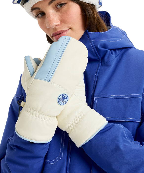 ROXY ウィメンズ CHLOE KIM LEATHER MITT スノーグローブ 手袋 撥水・防水・透湿 クロエ・キムシグネチャーモデル 【25-26SNOWモデル】 WCF0 / S