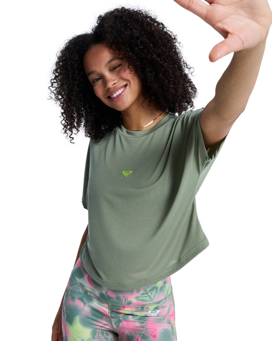 ROXY ウィメンズ FITNESS RISE & VIBE CROSSED  その他トップス 【2026年春夏モデル】 GLD0 / M