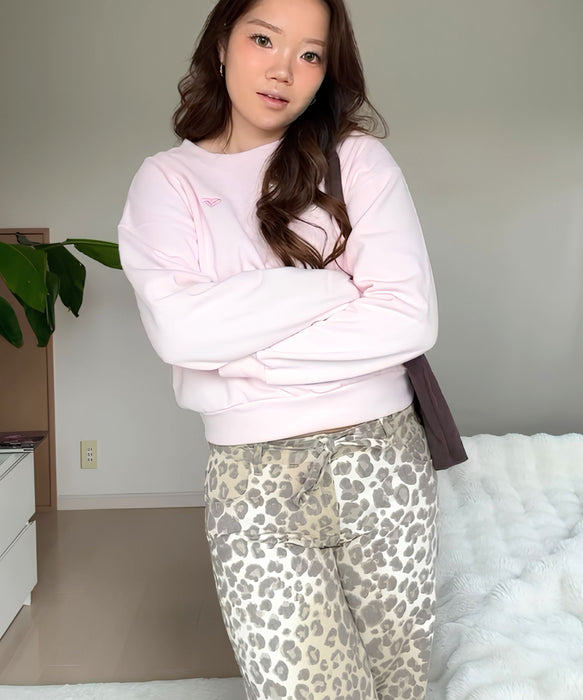 ROXY EYES OF MOUNTAIN ヒョウ柄ワイドパンツ 【2026年秋冬モデル】