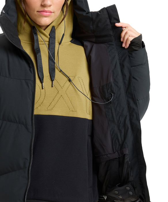 ROXY ウィメンズ ALOFTED PUFFY JK スノージャケット 軽量・保温 大きめフード【25-26SNOWモデル】 KVJ0 / XS