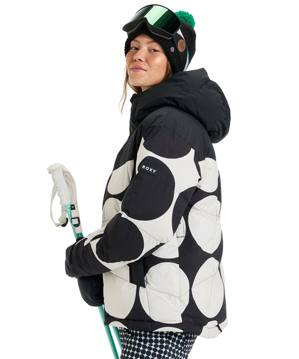 ROXY ウィメンズ ALOFTED PUFFY JK スノージャケット 軽量・保温 大きめフード【25-26SNOWモデル】 KVJ4 / XS