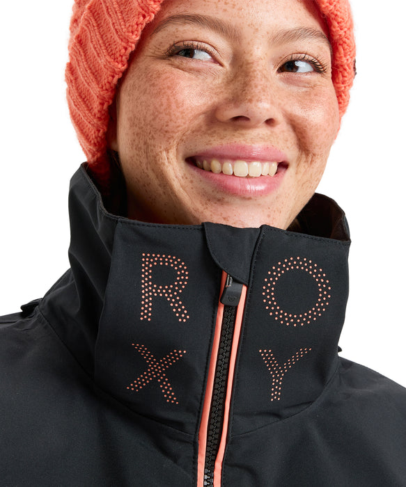 ROXY ウィメンズ FREE JET JK スノージャケット スリムフィット 保湿