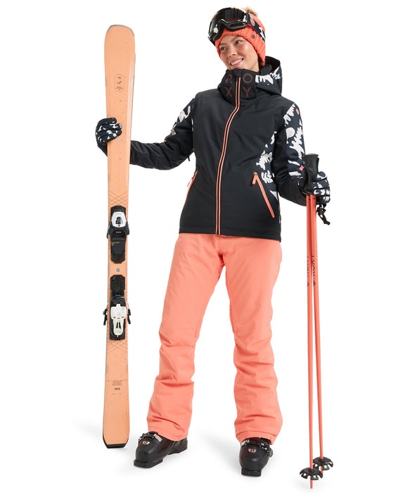 ROXY ウィメンズ FREE JET JK スノージャケット スリムフィット 保湿