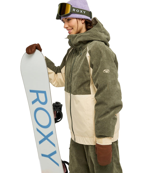 ROXY ウィメンズ 10K CRYSTAL CLEAR CORD JK スノージャケット 【26-27SNOWモデル】 GQM0 / L