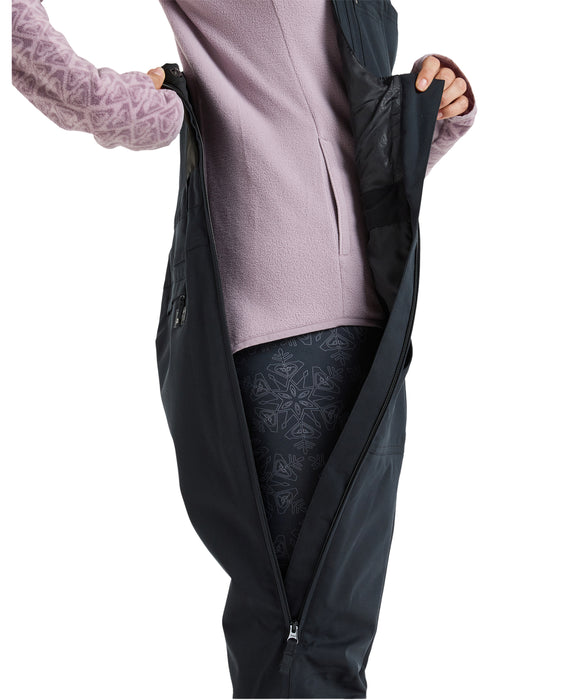 ROXY ウィメンズ RIDEOUT BIB PT ビブパンツ つなぎ ワンピース スノーパンツ サイドファスナー付き【25-26SNOWモデル】 KVJ0 / XS
