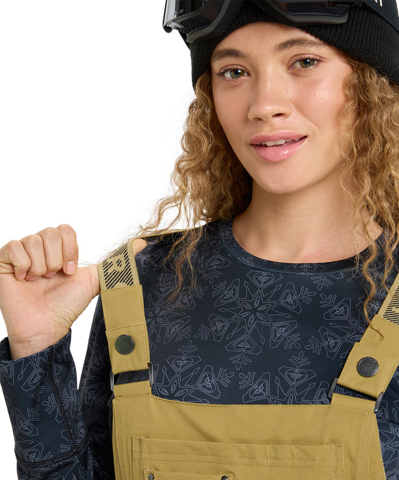 ROXY ウィメンズ RIDEOUT BIB PT ビブパンツ つなぎ ワンピース スノーパンツ サイドファスナー付き【25-26SNOWモデル】 TMG0 / XS