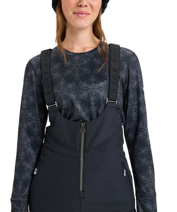 ROXY ウィメンズ SUMMIT BIB PT ビブパンツ つなぎ ワンピース スノー