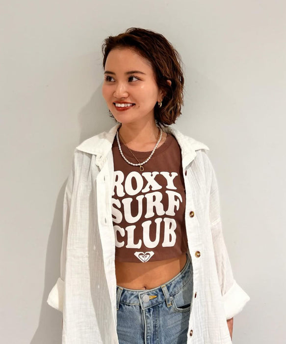 Glossy様♡ ROXY MORNING SHINE ダブルガーゼ風 長袖シャツ 【2026年春夏モデル】