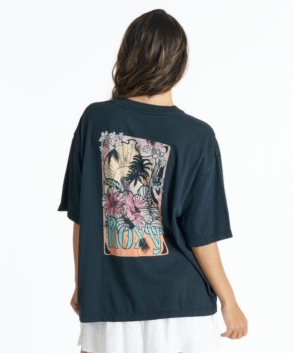 ROXY TALLOVERSIZE WASHED ウォッシュ加工 Tシャツ 【2026年春夏モデル】
