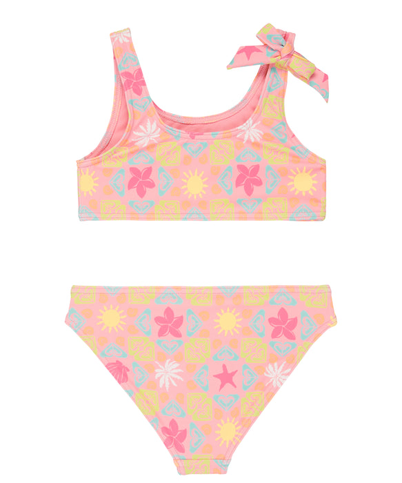 ボンキュートS ROXY キッズ CHECK TW BRALETTE ST ビキニ セット 水着 【2026年春夏