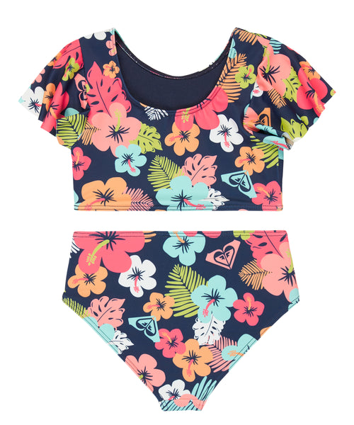 ROXY キッズ MORNING FLOWER CROP TOP SET ビキニ セット 水着 【2026