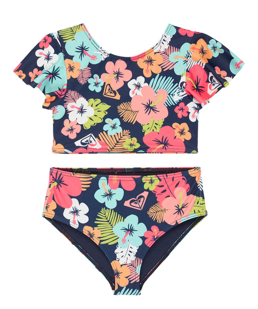 ROXY キッズ MORNING FLOWER CROP TOP SET ビキニ セット 水着 【2026