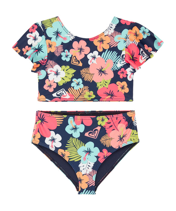 ROXY キッズ MORNING FLOWER CROP TOP SET ビキニ セット 水着 【2026