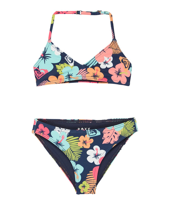 ROXY キッズ MORNING FLOWER TRI BRA SET 水着 【2026年春夏モデル】