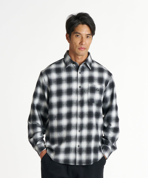 REEF メンズ OMBRE CHECK SHIRTS 長袖シャツ 【2026年秋冬モデル】 BLK / XL