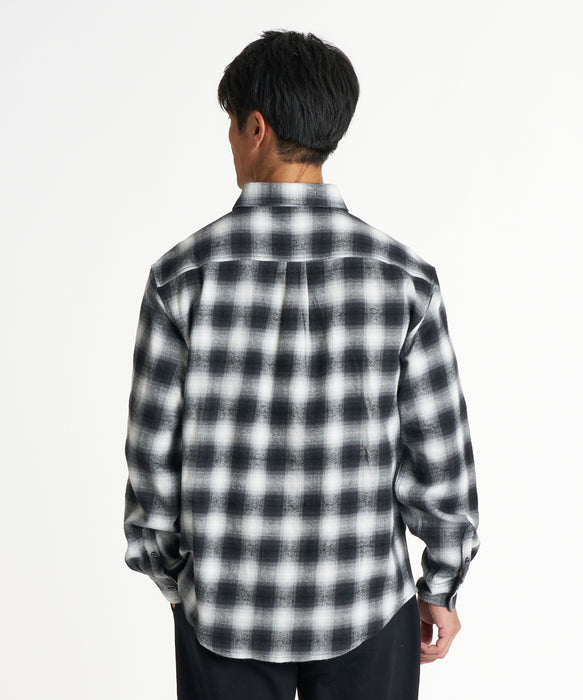 REEF メンズ OMBRE CHECK SHIRTS 長袖シャツ 【2026年秋冬モデル】 BLK / XL