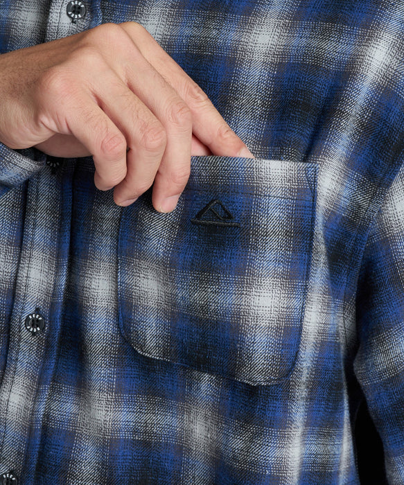 REEF メンズ OMBRE CHECK SHIRTS 長袖シャツ 【2026年秋冬モデル】 BLU / XL