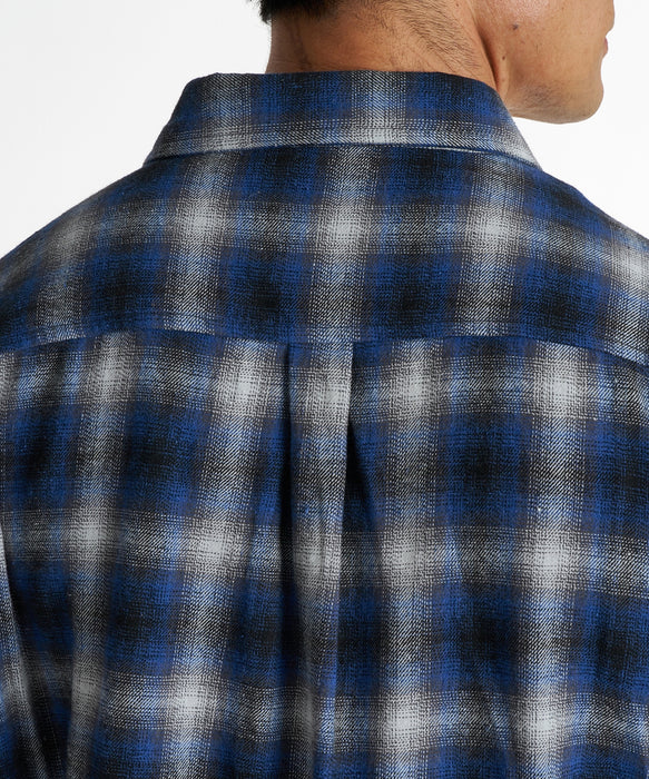 REEF メンズ OMBRE CHECK SHIRTS 長袖シャツ 【2026年秋冬モデル】 BLU / XL