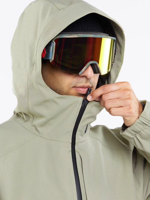 OUTLET】VOLCOM Mens Brighton Pullover Jacket - Light Military