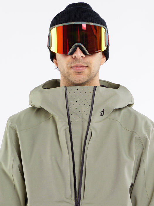 OUTLET】VOLCOM Mens Brighton Pullover Jacket - Light Military