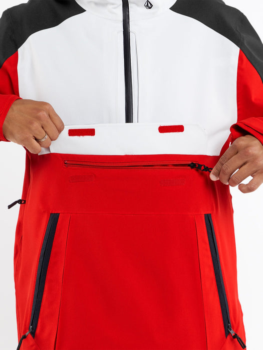 OUTLET】VOLCOM Mens Brighton Pullover Jacket - Red