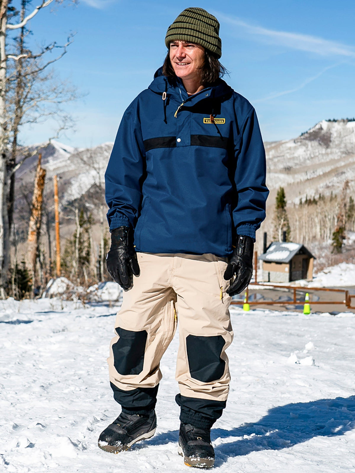 OUTLET】VOLCOM Mens Longo Pullover Jacket - Navy