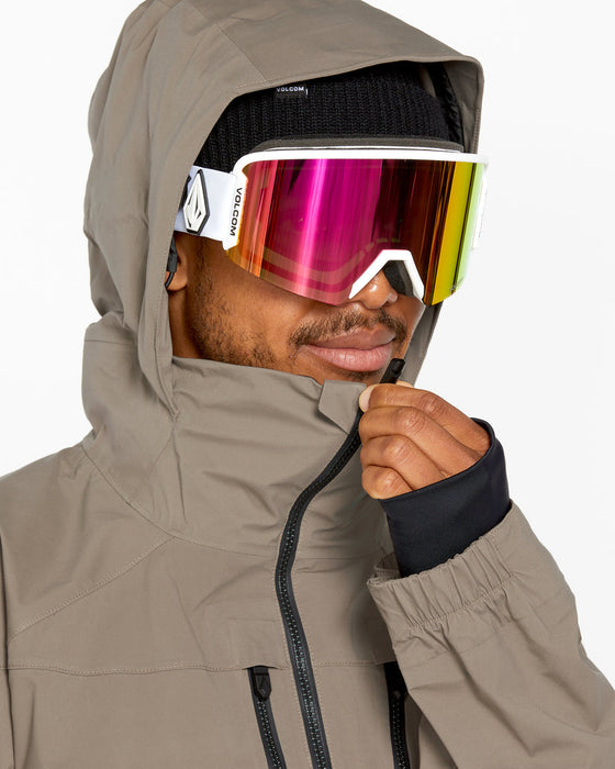 OUTLET FAMILY SALE】VOLCOM Mens Guch Stretch Gore Jacket Chestnut Br