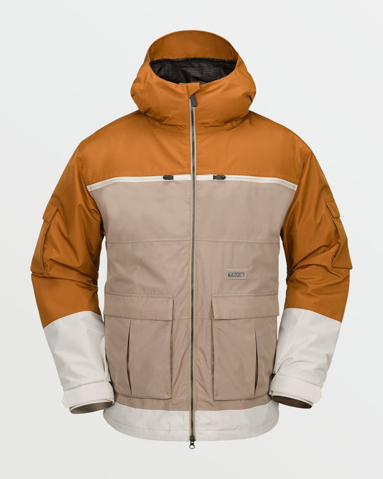 OUTLET】VOLCOM Mens Nightbreaker 20K Jacket - Chestnut Brown