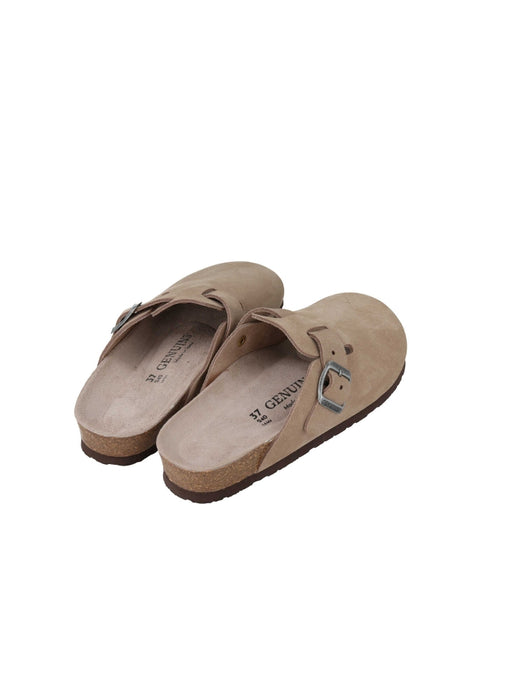 GENUINS ユニセックス クロッグサンダル RIVA VELOUR TAUPE 【2026年秋冬モデル】