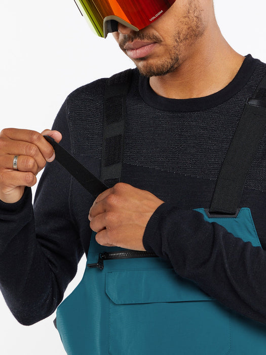 【OUTLET】VOLCOM Mens Rain Gore-Tex Bib Overalls - Black