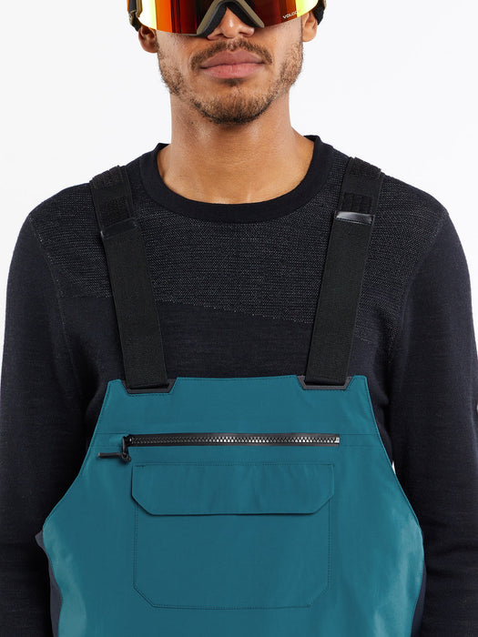 【OUTLET】VOLCOM Mens Rain Gore-Tex Bib Overalls - Black