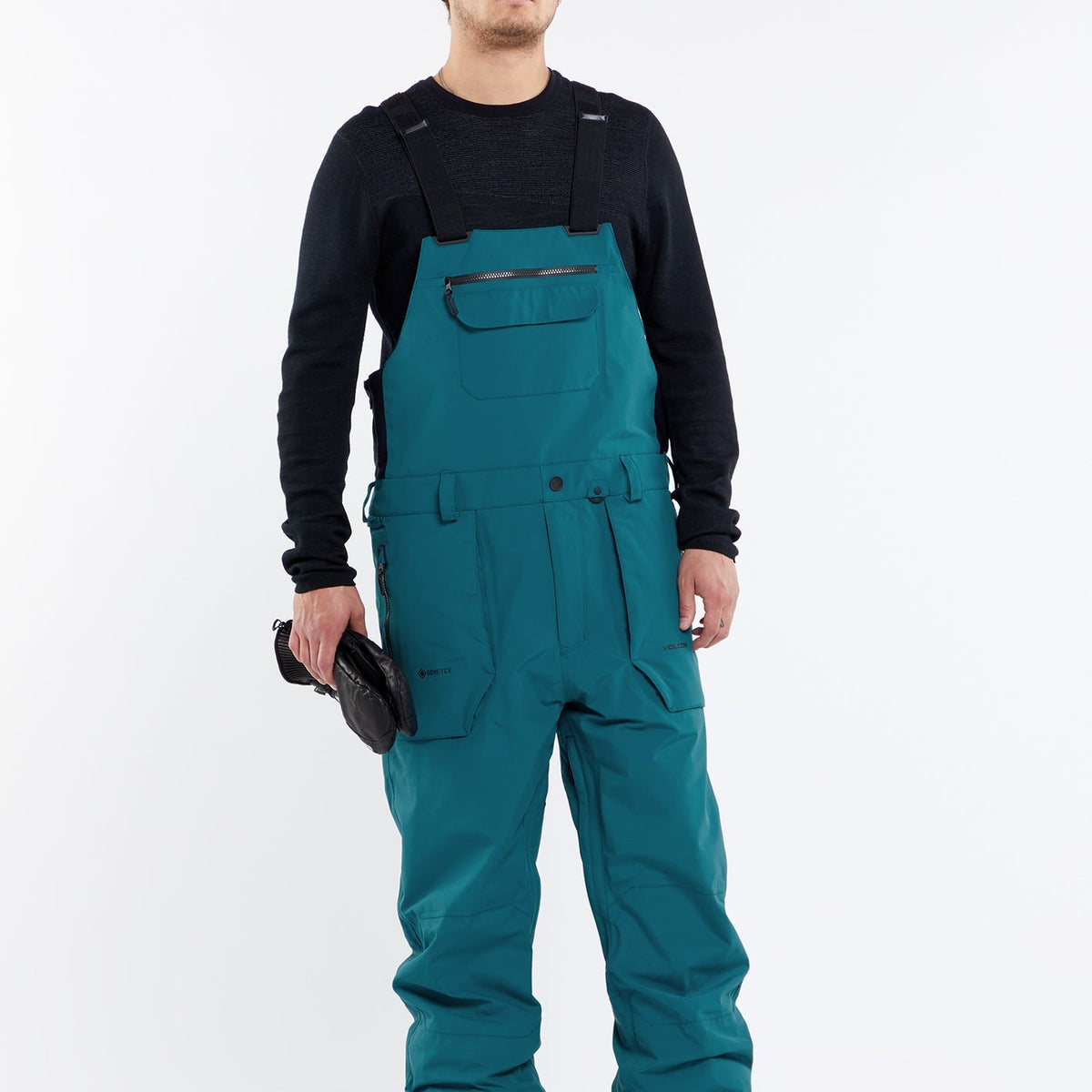 OUTLET FAMILY SALE】VOLCOM Mens Rain Gore-Tex Bib Overalls - Blue