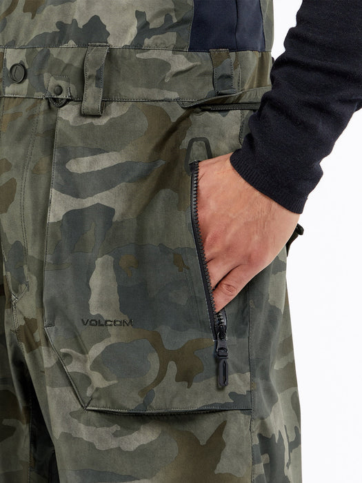 【OUTLET】VOLCOM Mens Rain Gore-Tex Bib Overalls - Black