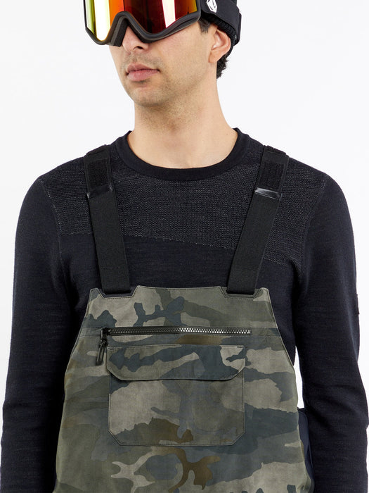 【OUTLET】VOLCOM Mens Rain Gore-Tex Bib Overalls - Black